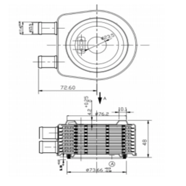7700114039 7700852778 9110628 1660067JG0 4435064 Engine Oil Cooler For CLIO Year 1997-1998