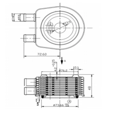 7700114039 7700852778 9110628 1660067JG0 4435064 Engine Oil Cooler For CLIO Year 1997-1998